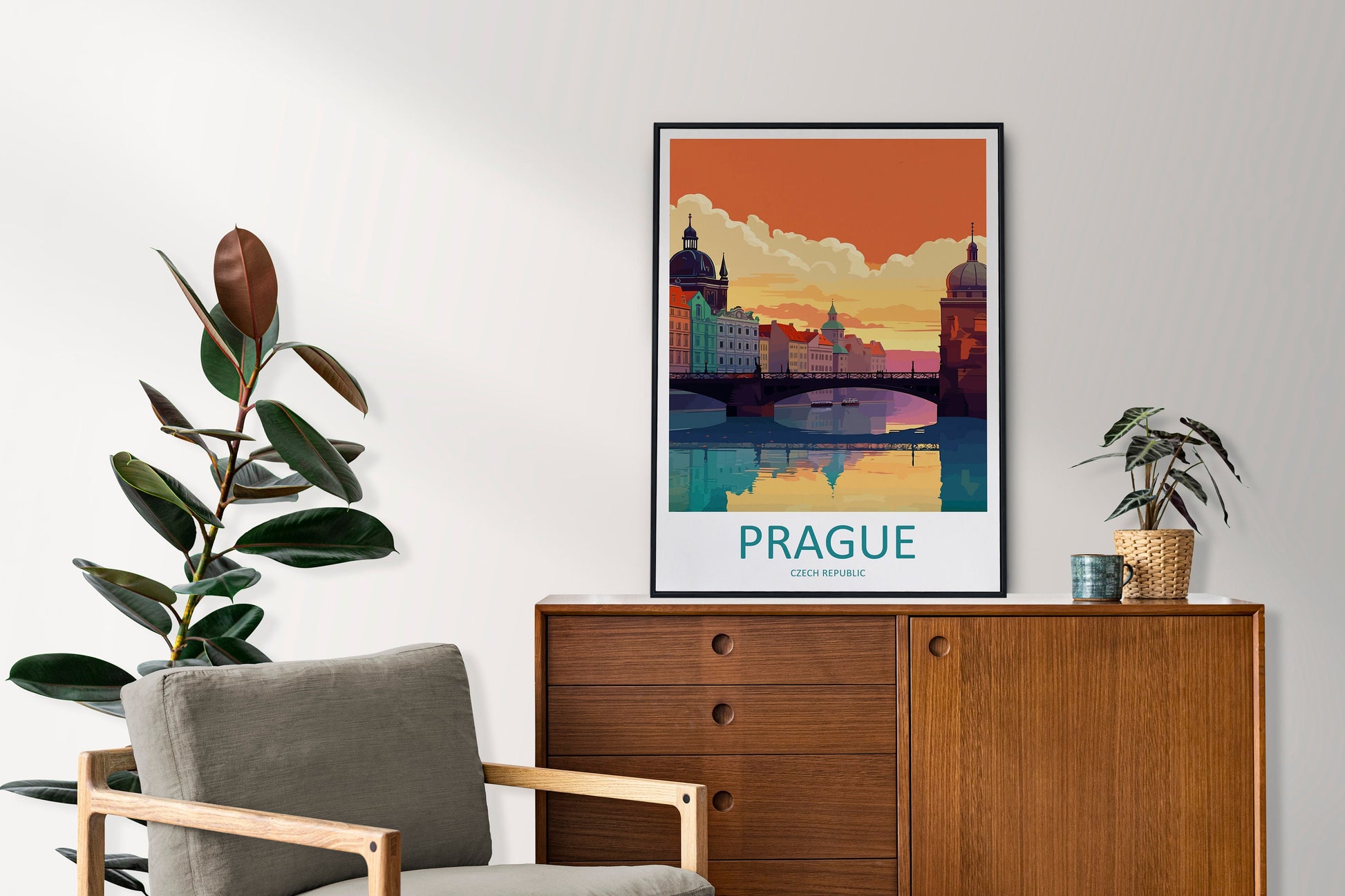 Prague Travel Print Wall Art Prague Wall Hanging Home Décor Prague Gift Art Lovers Czech Republic Art Lover Gift Prague Art Decor