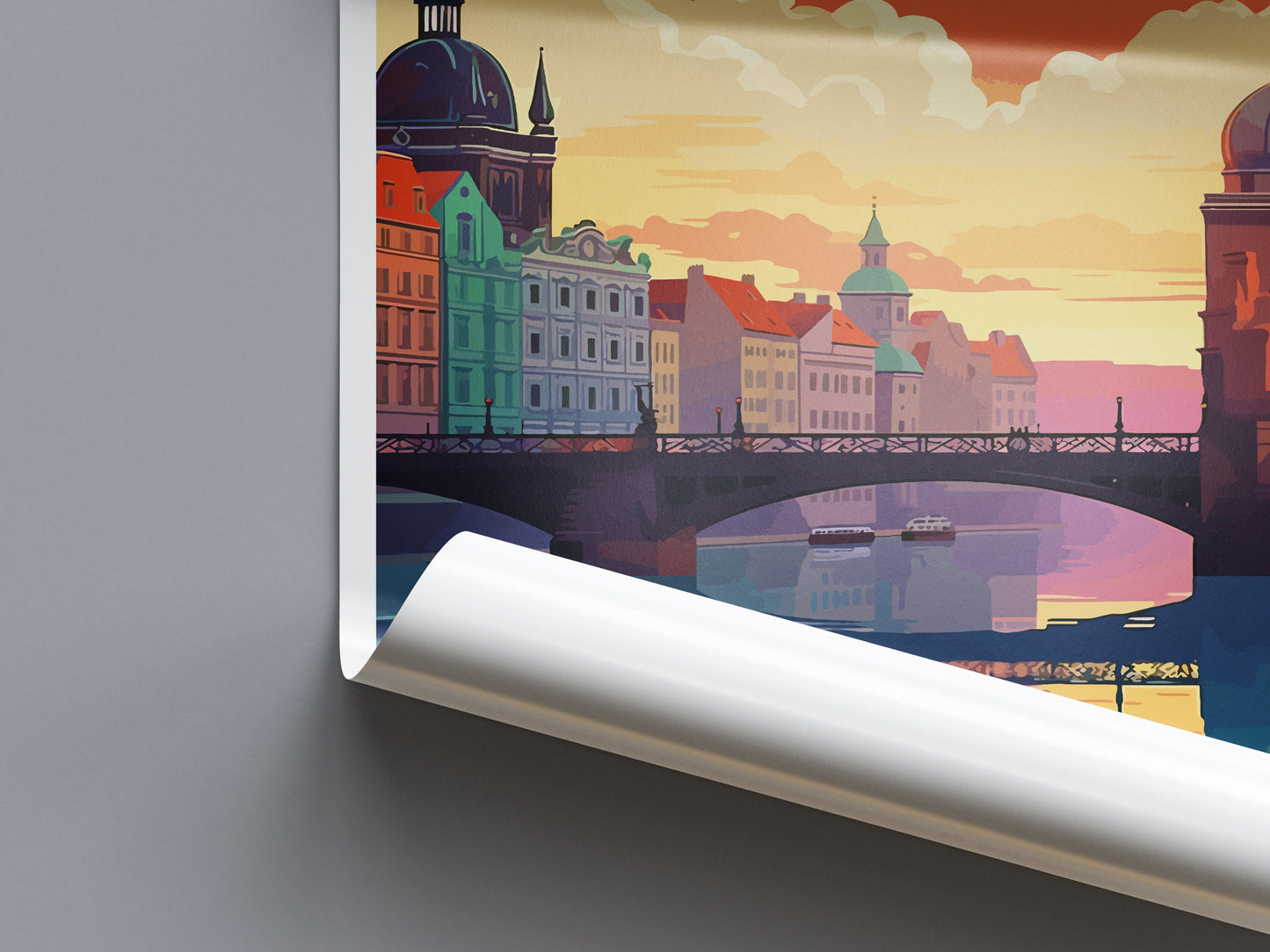 Prague Travel Print Wall Art Prague Wall Hanging Home Décor Prague Gift Art Lovers Czech Republic Art Lover Gift Prague Art Decor