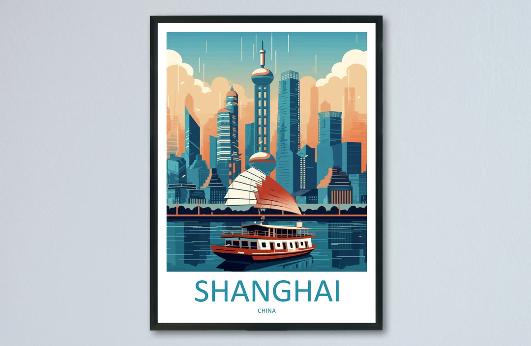 Shanghai Travel Print Wall Art Shanghai Wall Hanging Home Décor Gift Shanghai Art Lovers China Shanghai Art Gift Lover Print