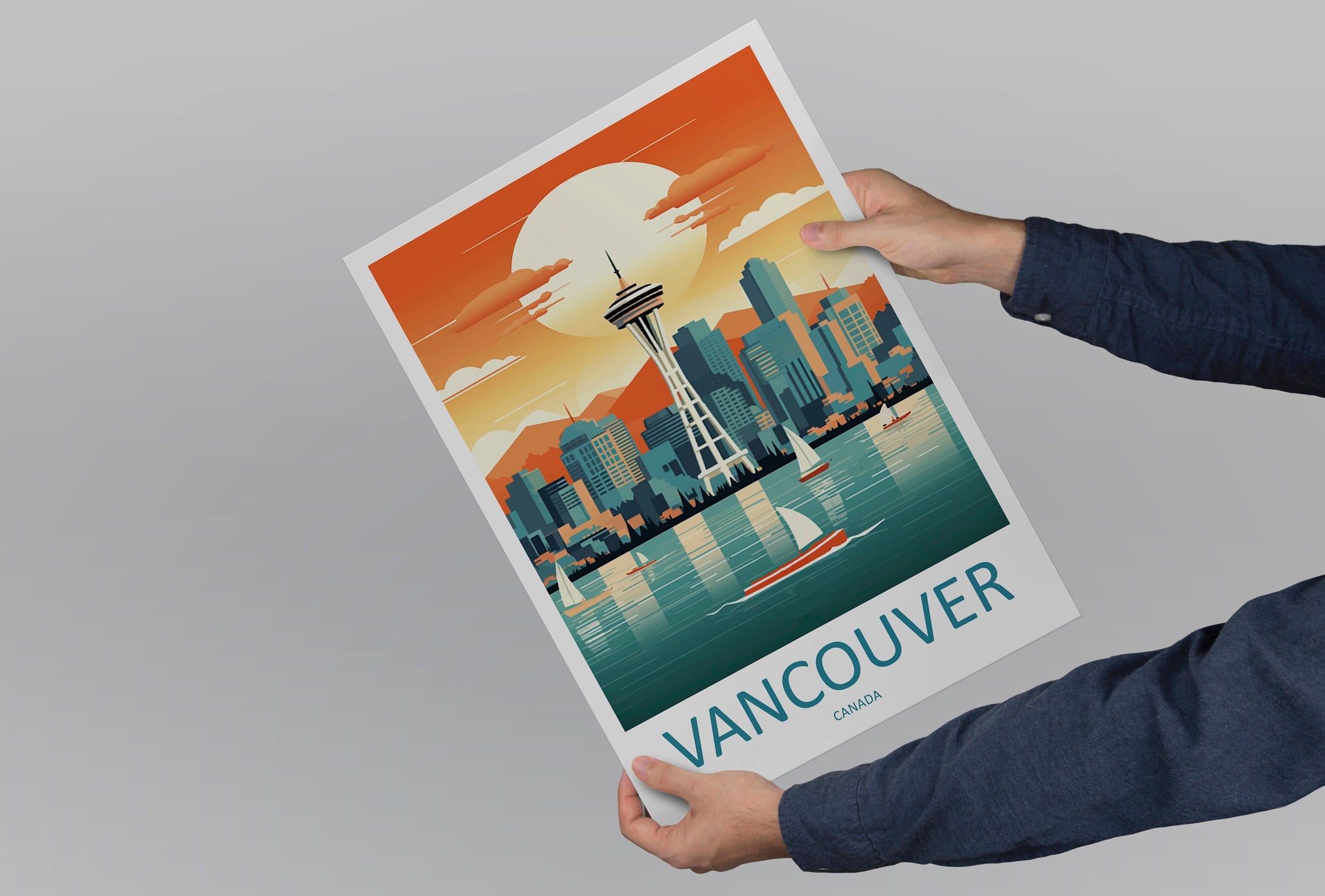 Vancouver Travel Print Wall Art Vancouver Canada Wall Hanging Home Decoration Vancouver Gift Art Lovers Wall Art Print Vancouver Canada Art