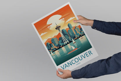 Vancouver Travel Print Wall Art Vancouver Canada Wall Hanging Home Decoration Vancouver Gift Art Lovers Wall Art Print Vancouver Canada Art