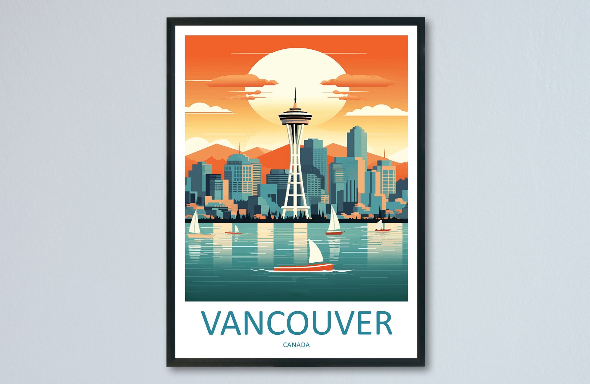 Vancouver Travel Print Wall Art Vancouver Canada Wall Hanging Home Decoration Vancouver Gift Art Lovers Wall Art Print Vancouver Canada Art