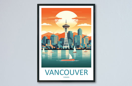 Vancouver Travel Print Wall Art Vancouver Canada Wall Hanging Home Decoration Vancouver Gift Art Lovers Wall Art Print Vancouver Canada Art