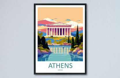 Athens Travel Print Wall Art Athens Greece Wall Hanging Home Decoration Athens Gift Art Lovers Wall Art Print Athens Greece Wall Poster Art
