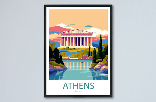 Athens Travel Print Wall Art Athens Greece Wall Hanging Home Decoration Athens Gift Art Lovers Wall Art Print Athens Greece Wall Poster Art