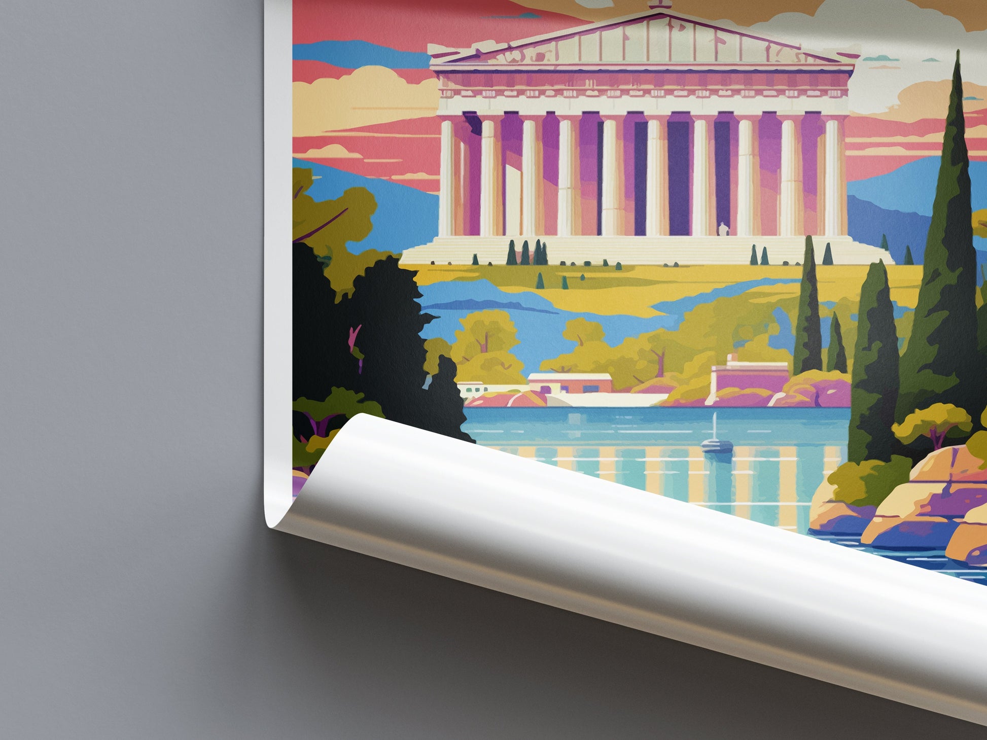 Athens Travel Print Wall Art Athens Greece Wall Hanging Home Decoration Athens Gift Art Lovers Wall Art Print Athens Greece Wall Poster Art