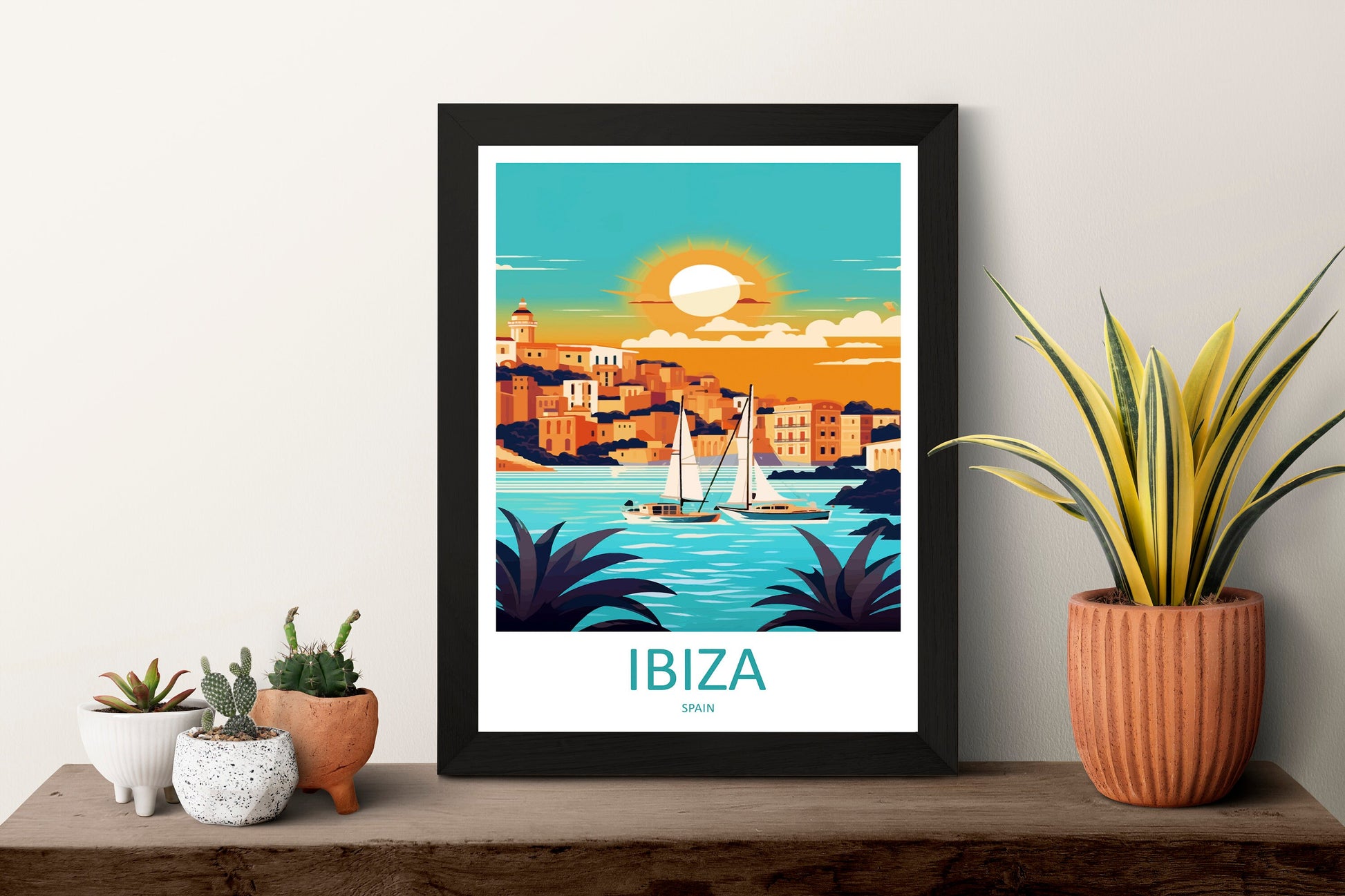 Ibiza Travel Print Wall Art Ibiza Wall Hanging Home Décor Ibiza Gift Art Lovers Spain Art Lover Gift Ibiza Wall Décor Ibiza Spain Print