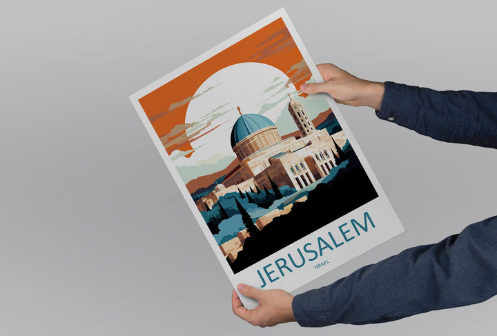 Jerusalem Travel Print Wall Art Jerusalem Wall Hanging Home Décor Jerusalem Gift Art Lovers Israel Art Lover Gift Jerusalem Travel Poster