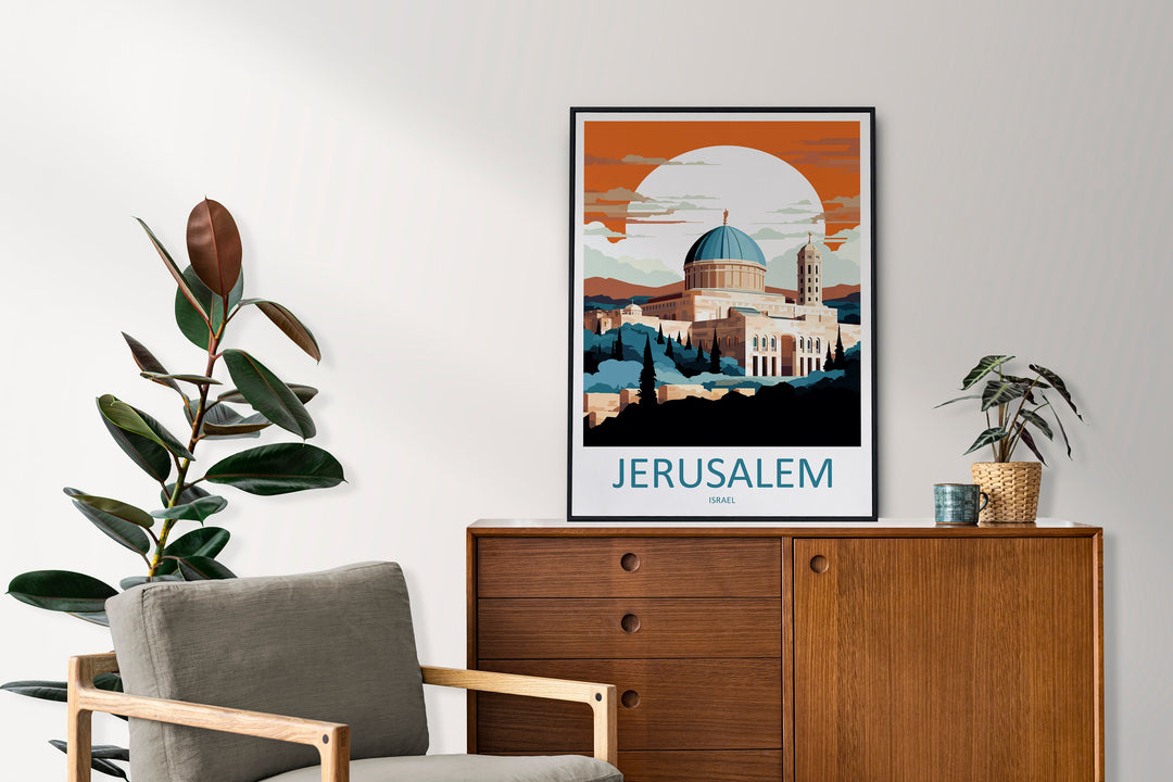 Jerusalem Travel Print Wall Art Jerusalem Wall Hanging Home Décor Jerusalem Gift Art Lovers Israel Art Lover Gift Jerusalem Travel Poster