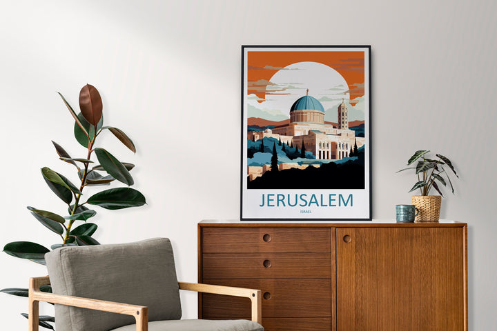 Jerusalem Travel Print Wall Art Jerusalem Wall Hanging Home Décor Jerusalem Gift Art Lovers Israel Art Lover Gift Jerusalem Travel Poster