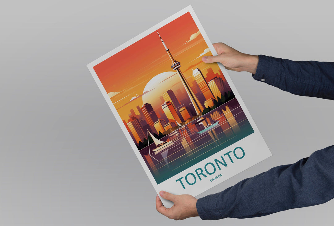 Toronto Travel Print Wall Art Toronto Canada Wall Hanging Home Decoration Toronto Gift Art Lovers Wall Art Print Toronto Canada Art