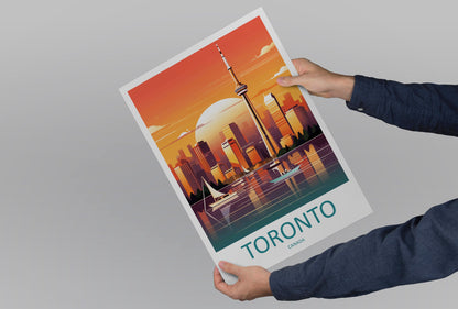Toronto Travel Print Wall Art Toronto Canada Wall Hanging Home Decoration Toronto Gift Art Lovers Wall Art Print Toronto Canada Art