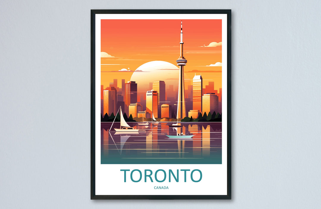 Toronto Travel Print Wall Art Toronto Canada Wall Hanging Home Decoration Toronto Gift Art Lovers Wall Art Print Toronto Canada Art