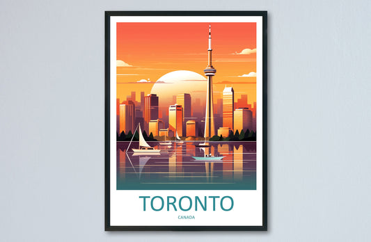 Toronto Travel Print Wall Art Toronto Canada Wall Hanging Home Decoration Toronto Gift Art Lovers Wall Art Print Toronto Canada Art