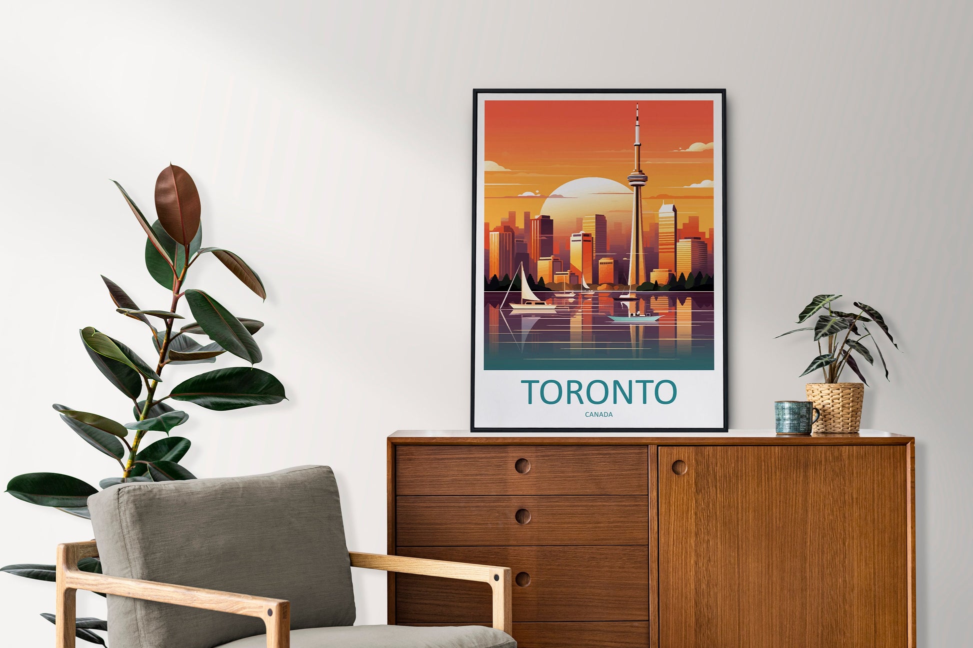 Toronto Travel Print Wall Art Toronto Canada Wall Hanging Home Decoration Toronto Gift Art Lovers Wall Art Print Toronto Canada Art