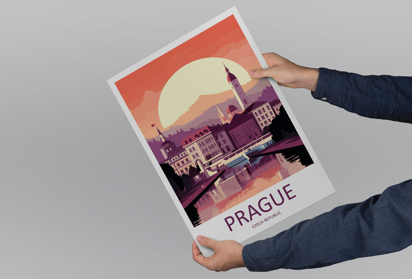 Prague Travel Print Wall Art Prague Wall Hanging Home Décor Prague Gift Art Lovers Czech Republic Art Lover Gift Prague Art Decor