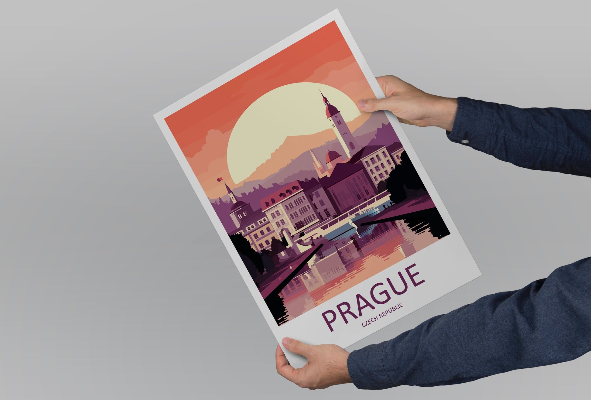 Prague Travel Print Wall Art Prague Wall Hanging Home Décor Prague Gift Art Lovers Czech Republic Art Lover Gift Prague Art Decor