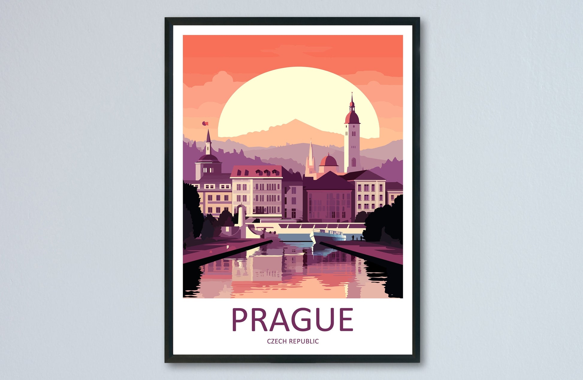Prague Travel Print Wall Art Prague Wall Hanging Home Décor Prague Gift Art Lovers Czech Republic Art Lover Gift Prague Art Decor