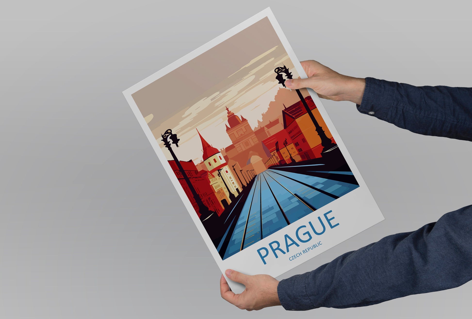 Prague Travel Print Wall Art Prague Wall Hanging Home Décor Prague Gift Art Lovers Czech Republic Art Lover Gift Prague Art Decor