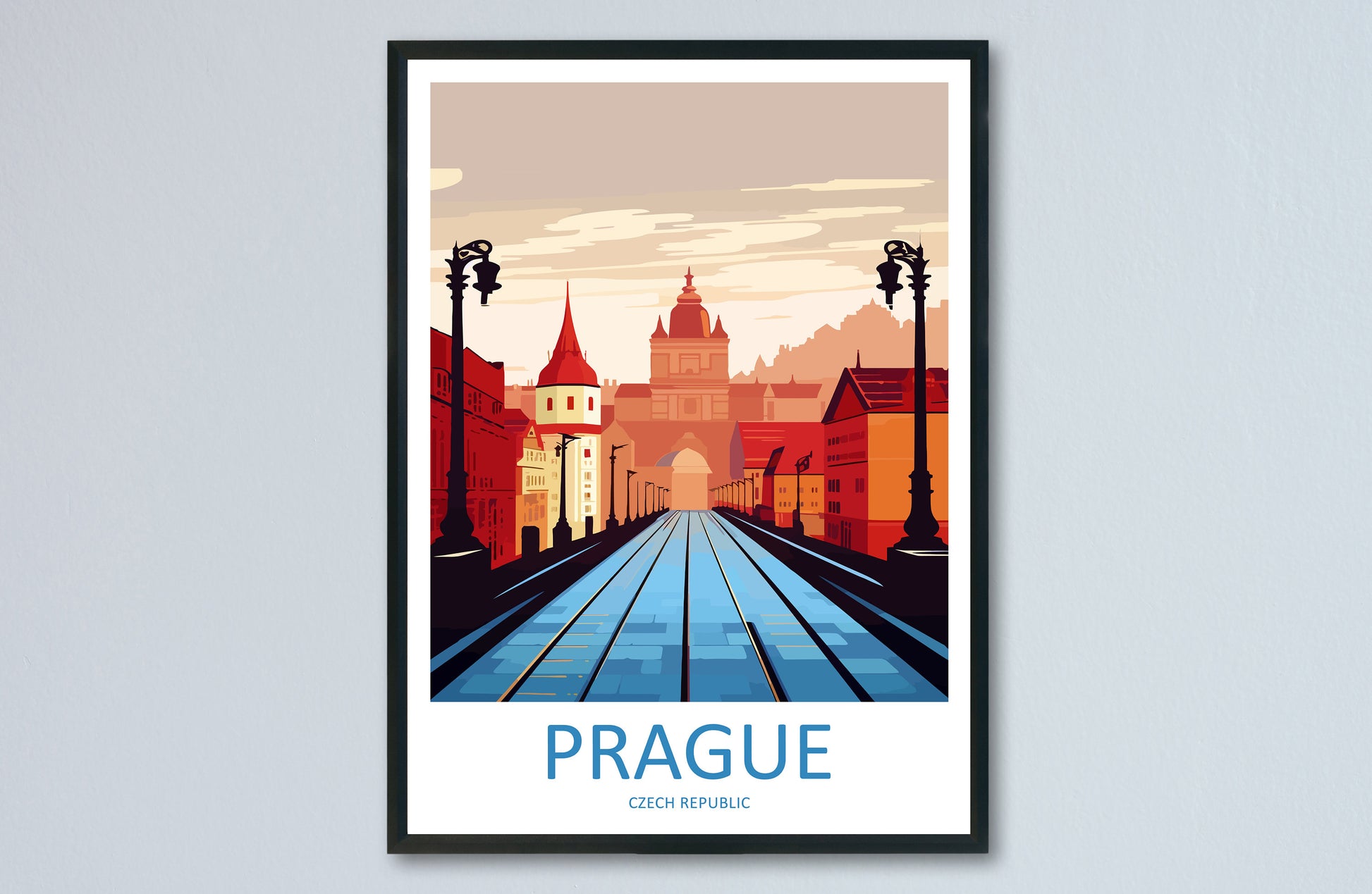 Prague Travel Print Wall Art Prague Wall Hanging Home Décor Prague Gift Art Lovers Czech Republic Art Lover Gift Prague Art Decor