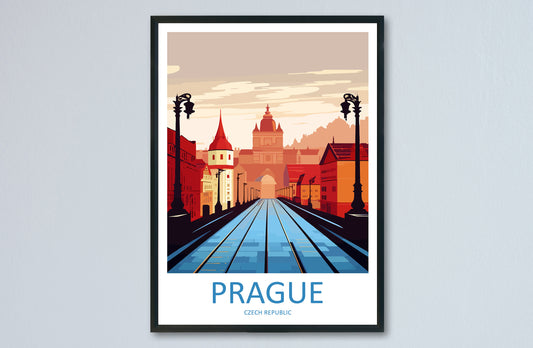Prague Travel Print Wall Art Prague Wall Hanging Home Décor Prague Gift Art Lovers Czech Republic Art Lover Gift Prague Art Decor