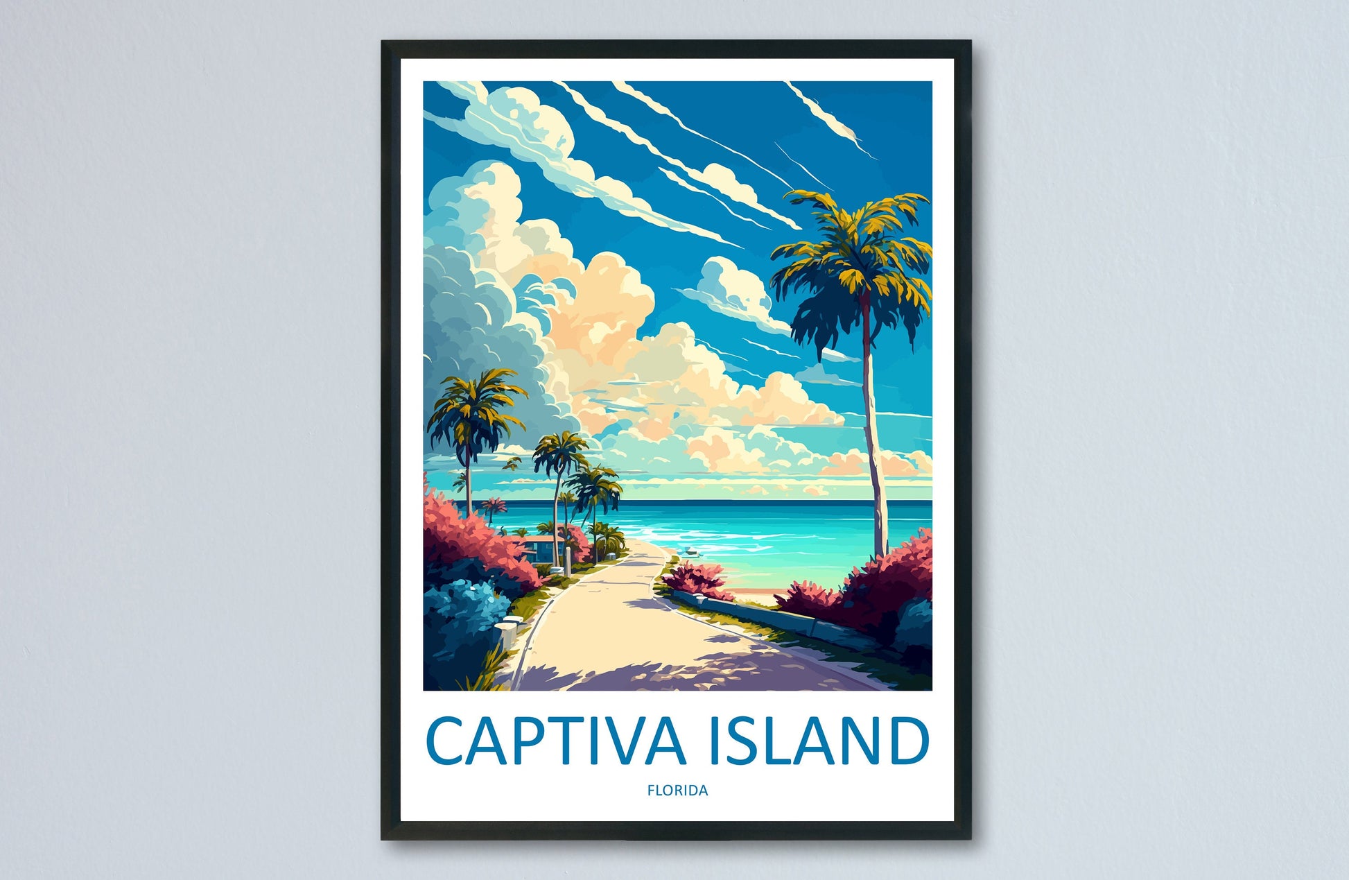 Captiva Island Travel Print Wall Art Captiva Island Wall Hanging Home Décor Captiva Island Gift Art Lovers Florida Art Lover Gift Florida