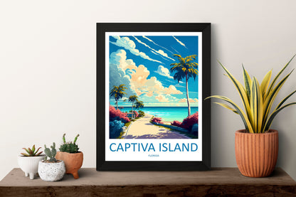 Captiva Island Travel Print Wall Art Captiva Island Wall Hanging Home Décor Captiva Island Gift Art Lovers Florida Art Lover Gift Florida