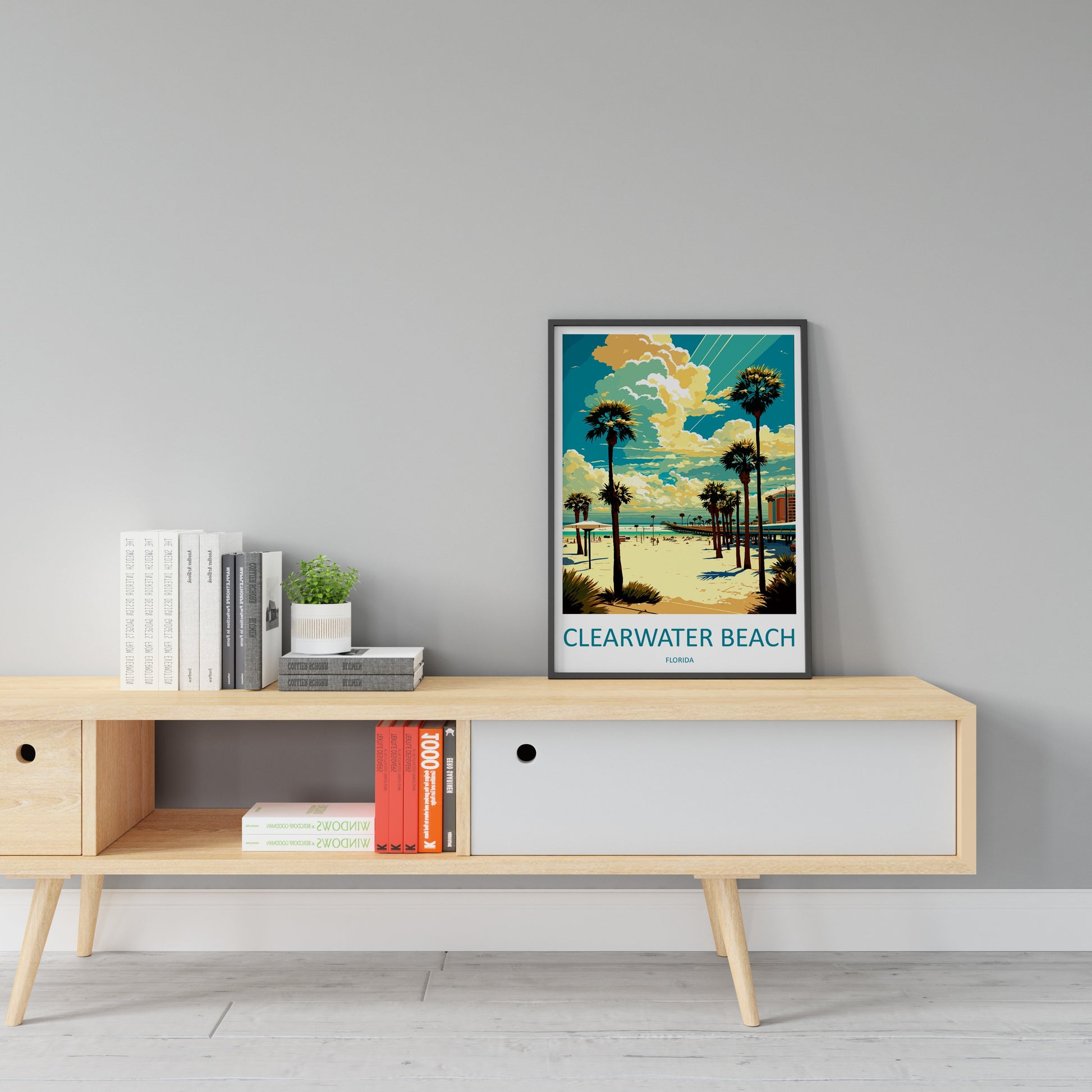 Clearwater Beach Travel Print Wall Art Clearwater Beach Wall Hanging Home Décor Clearwater Beach Gift Art Lovers Florida Art Lover Gift