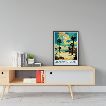 Clearwater Beach Travel Print Wall Art Clearwater Beach Wall Hanging Home Décor Clearwater Beach Gift Art Lovers Florida Art Lover Gift