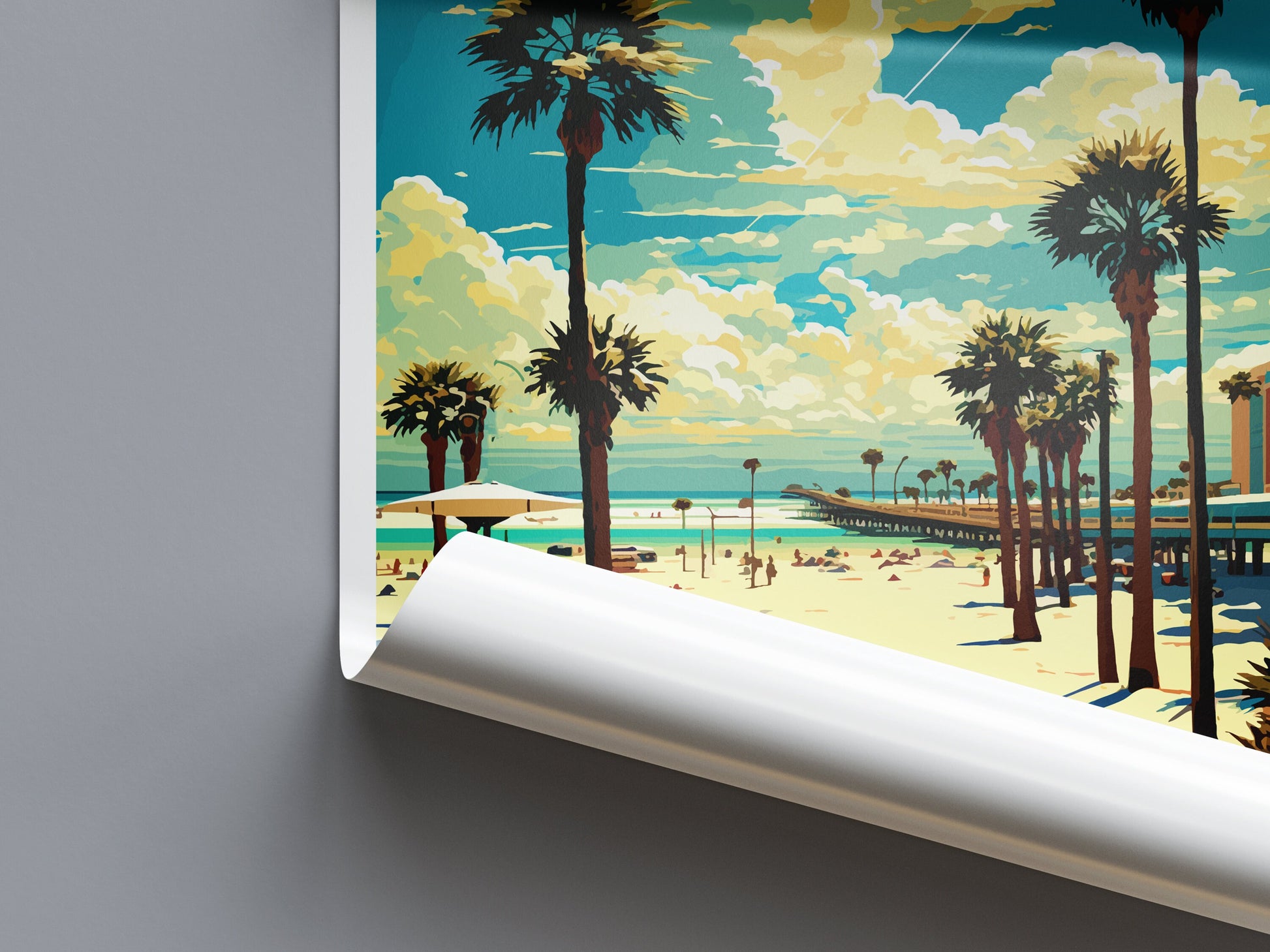 Clearwater Beach Travel Print Wall Art Clearwater Beach Wall Hanging Home Décor Clearwater Beach Gift Art Lovers Florida Art Lover Gift