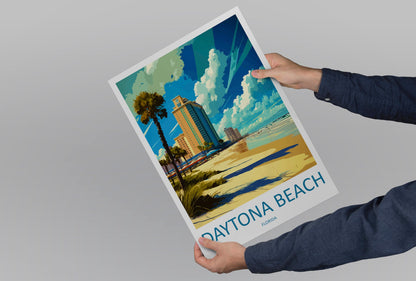 Daytona Beach Travel Print Wall Art Daytona Beach Wall Hanging Home Décor Daytona Beach Gift Art Lovers Florida Art Lover Gift Florida Print