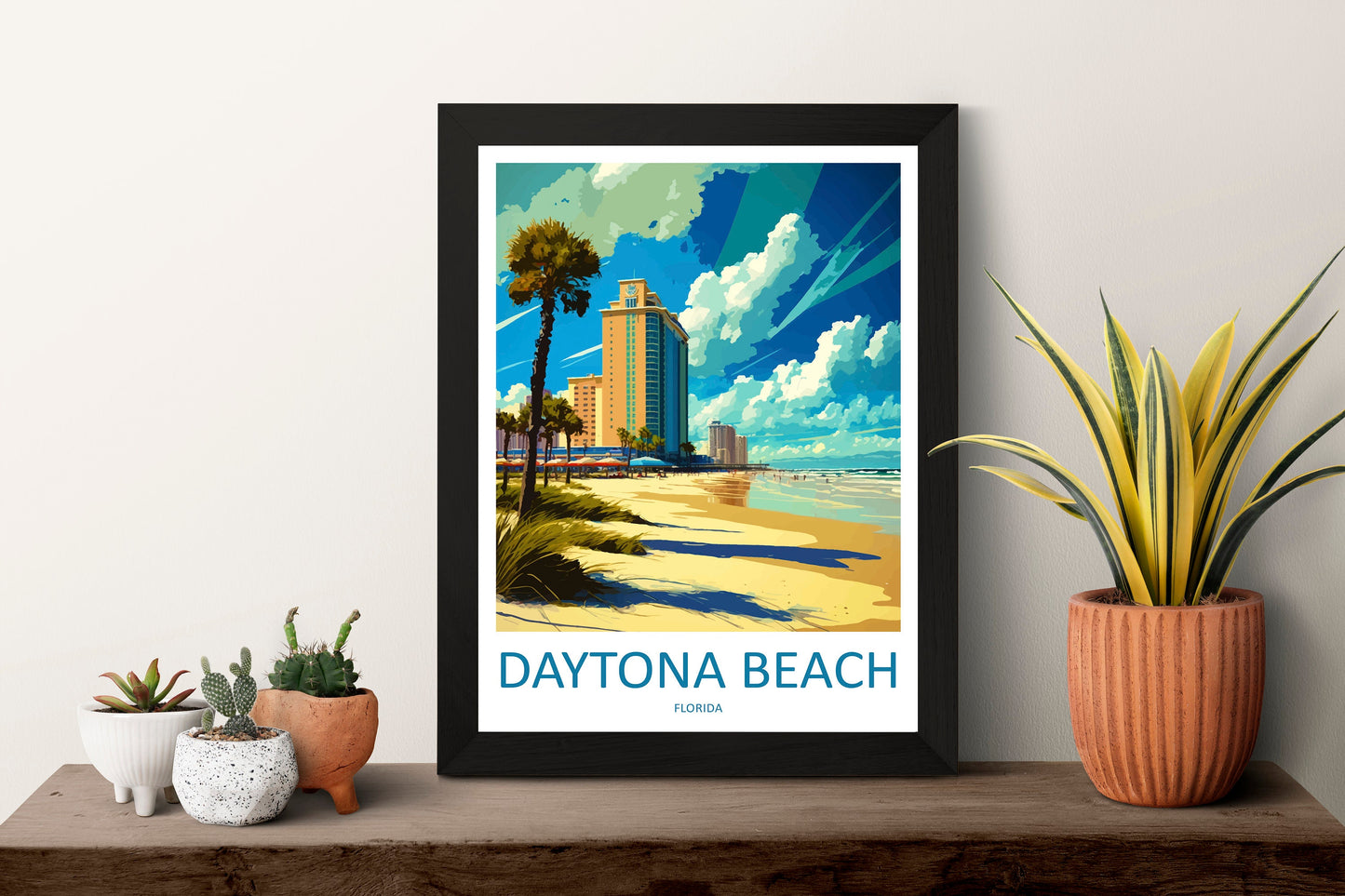Daytona Beach Travel Print Wall Art Daytona Beach Wall Hanging Home Décor Daytona Beach Gift Art Lovers Florida Art Lover Gift Florida Print