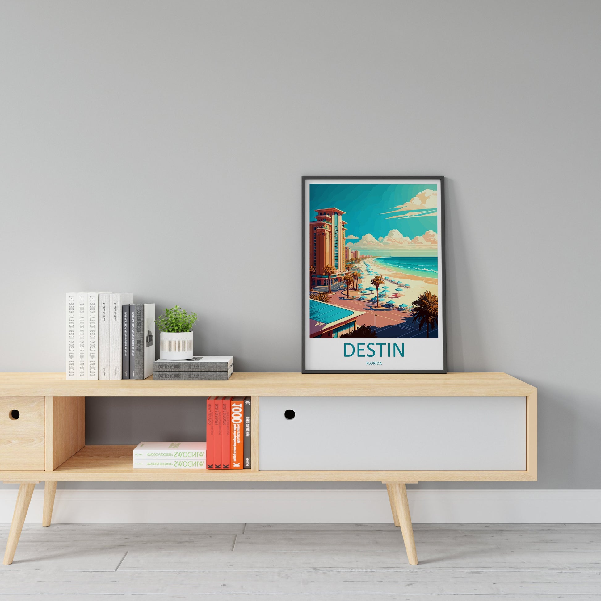 Destin Travel Print Wall Art Destin Wall Hanging Home Décor Destin Gift Art Lovers Florida Art Lover Gift Florida Print For Florida Lovers