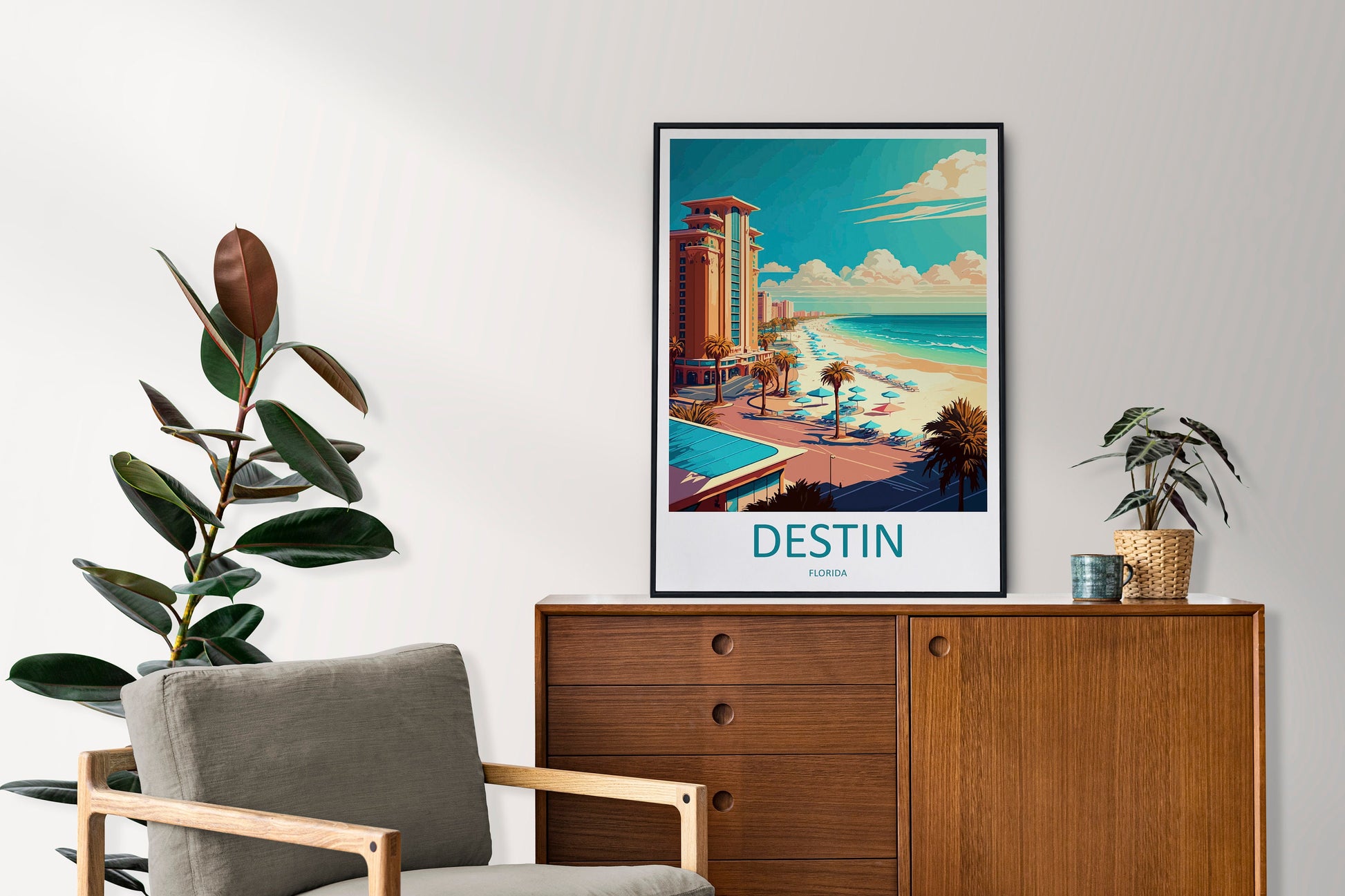 Destin Travel Print Wall Art Destin Wall Hanging Home Décor Destin Gift Art Lovers Florida Art Lover Gift Florida Print For Florida Lovers