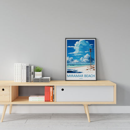 Miramar Beach Travel Print Wall Art Miramar Beach Wall Hanging Home Décor Miramar Beach Gift Art Lovers Florida Art Lover Gift Florida Print