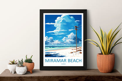 Miramar Beach Travel Print Wall Art Miramar Beach Wall Hanging Home Décor Miramar Beach Gift Art Lovers Florida Art Lover Gift Florida Print