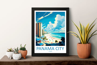 Panama City Travel Print Wall Art Panama City Wall Hanging Home Décor Panama City Gift Art Lovers Florida Art Lover Gift Panama City Florida