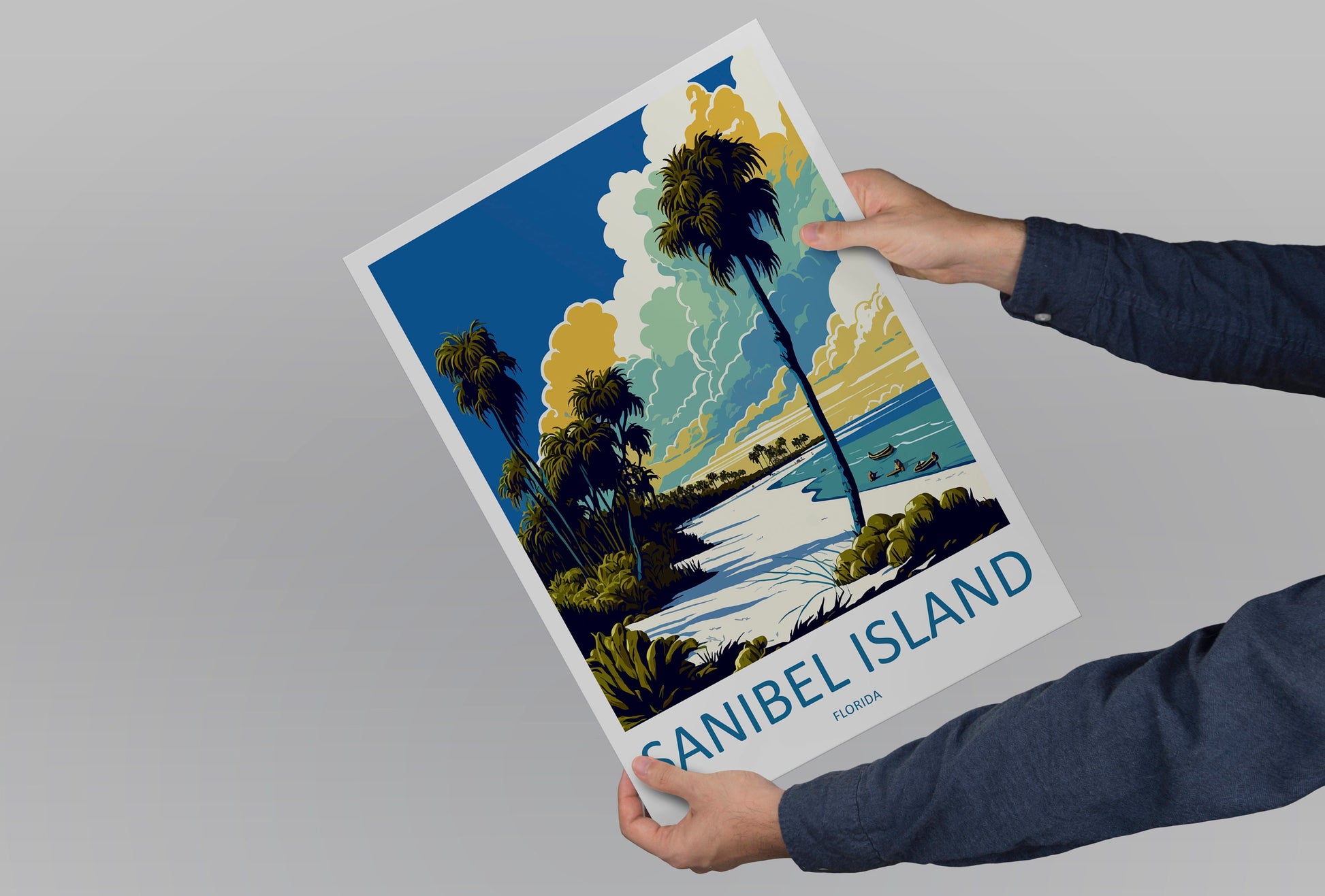 Sanibel Island Travel Print Wall Art Sanibel Island Wall Hanging Home Décor Sanibel Island Gift Art Lovers Florida Art Gift Sanibel Island