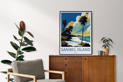 Sanibel Island Travel Print Wall Art Sanibel Island Wall Hanging Home Décor Sanibel Island Gift Art Lovers Florida Art Gift Sanibel Island