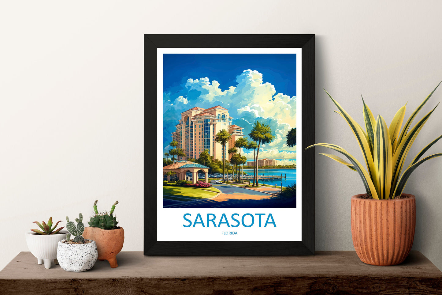 Sarasota Travel Print Wall Art Sarasota Wall Hanging Home Décor Sarasota Gift Art Lovers Florida Art Gift Sarasota Florida Gift Poster