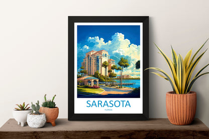 Sarasota Travel Print Wall Art Sarasota Wall Hanging Home Décor Sarasota Gift Art Lovers Florida Art Gift Sarasota Florida Gift Poster