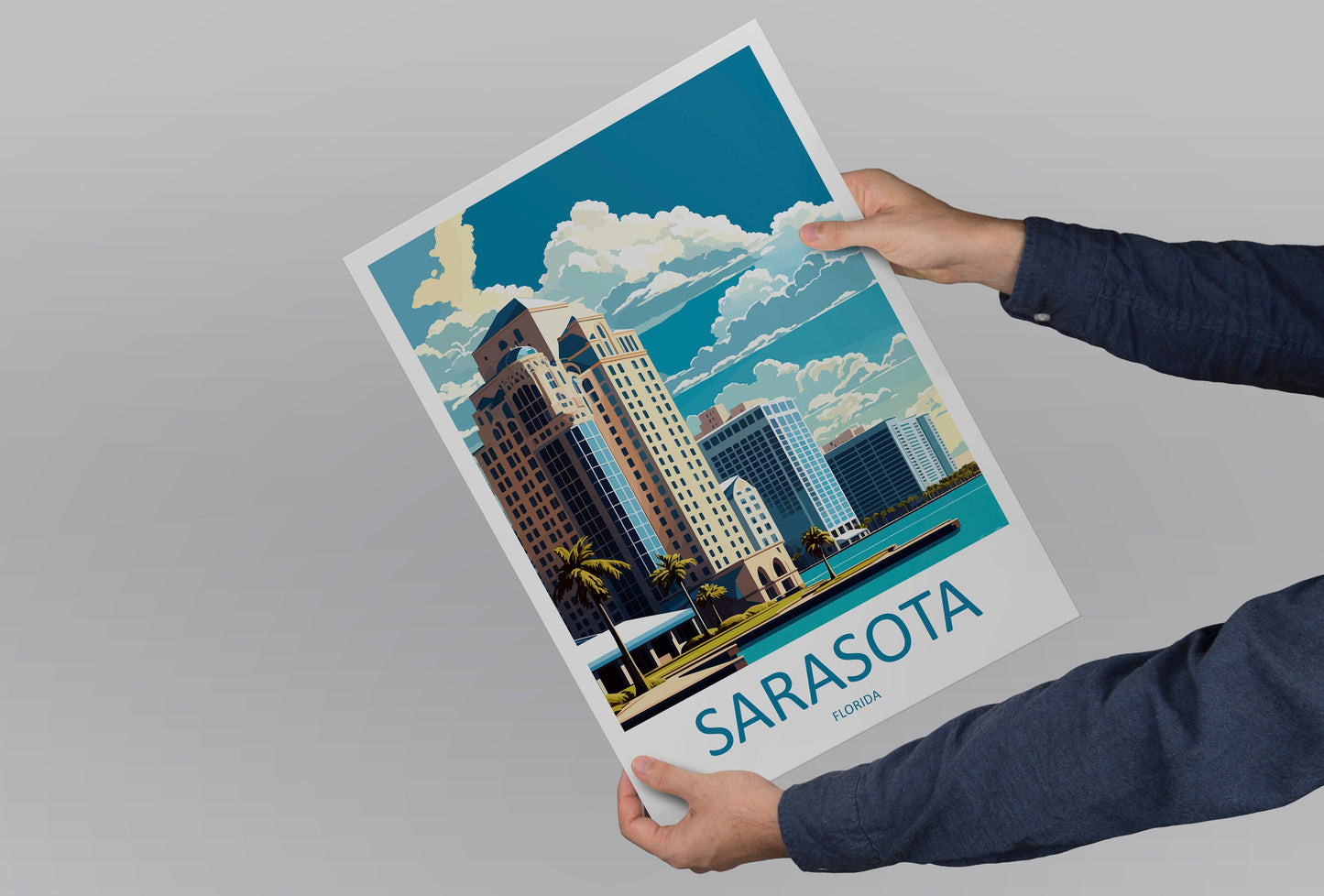 Sarasota Travel Print Wall Art Sarasota Wall Hanging Home Décor Sarasota Gift Art Lovers Florida Art Gift Sarasota Florida Gift Poster