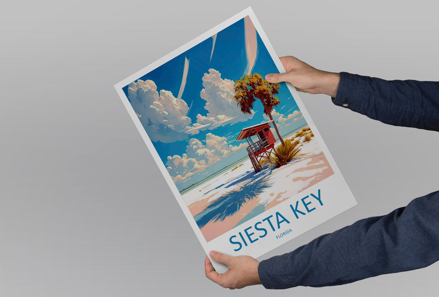 Siesta Key Travel Print Wall Art Siesta Key Wall Hanging Home Décor Siesta Key Gift Art Lovers Florida Art Gift Siesta Key Florida Gift