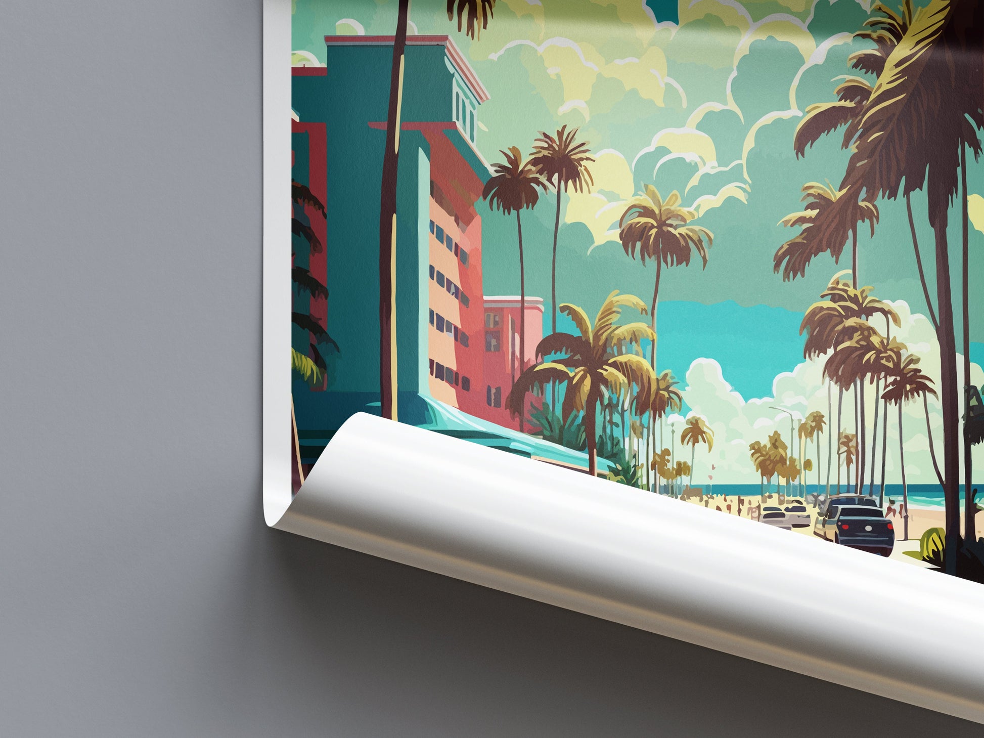 South Beach Travel Print Wall Art South Beach Wall Hanging Home Décor South Beach Gift Art Lovers Florida Art Gift South Beach Florida Gift