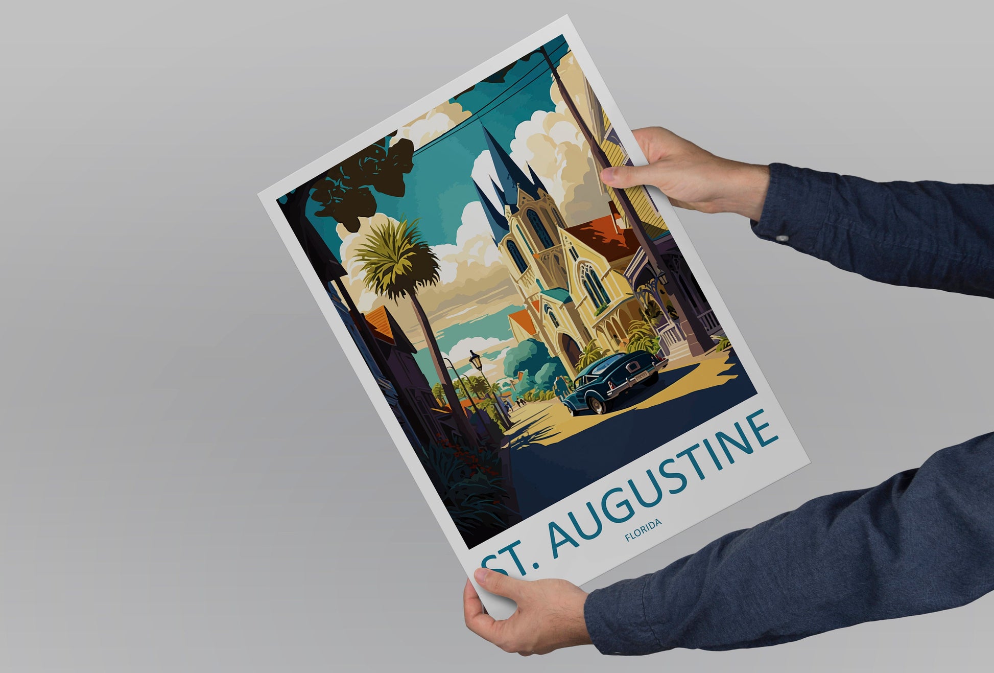 St. Augustine Travel Print Wall Art St. Augustine Wall Hanging Home Décor St. Augustine Gift Art Lovers Florida Art Gift St. Augustine Gift