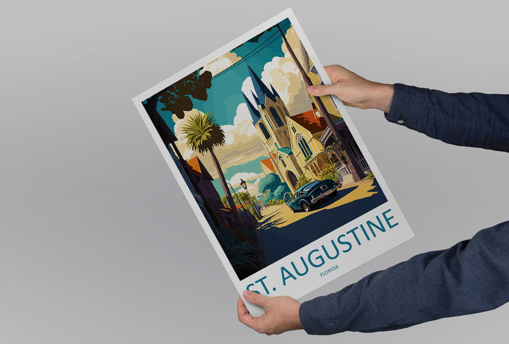 St. Augustine Travel Print Wall Art St. Augustine Wall Hanging Home Décor St. Augustine Gift Art Lovers Florida Art Gift St. Augustine Gift