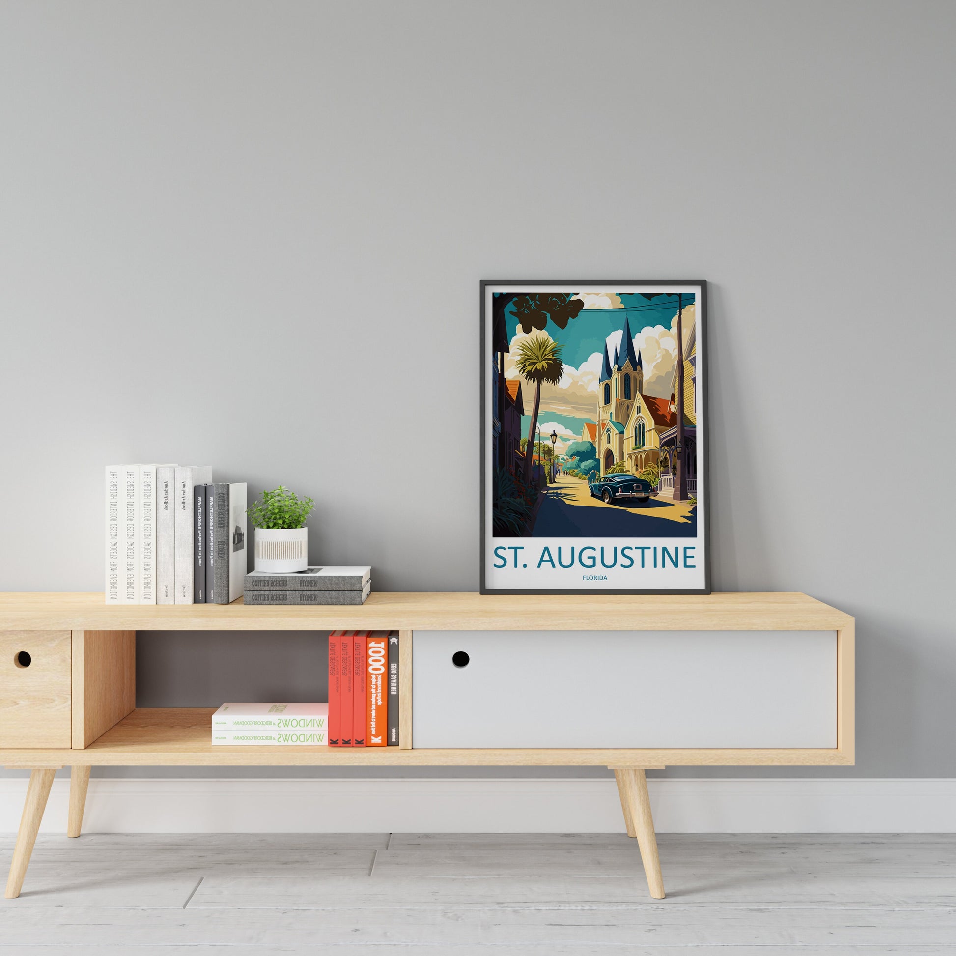 St. Augustine Travel Print Wall Art St. Augustine Wall Hanging Home Décor St. Augustine Gift Art Lovers Florida Art Gift St. Augustine Gift