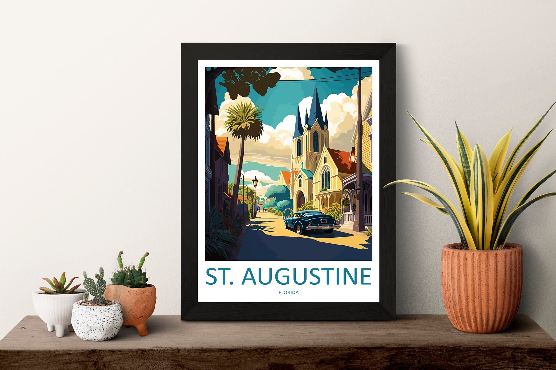 St. Augustine Travel Print Wall Art St. Augustine Wall Hanging Home Décor St. Augustine Gift Art Lovers Florida Art Gift St. Augustine Gift