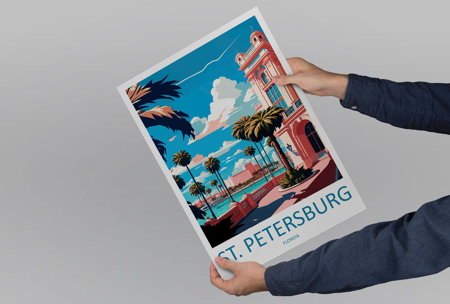 St. Petersburg Travel Print Wall Art St. Petersburg Wall Hanging Home Décor St. Petersburg Gift Art Lovers Florida Art Gift St. Petersburg