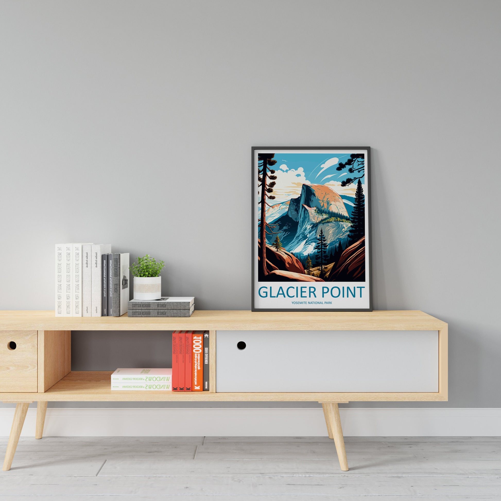 Yosemite Glacier Point Travel Print Wall Art Yosemite Glacier Point Wall Hanging Home Décor Glacier Point Gift Art Lovers California Art